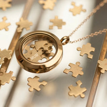 Load image into Gallery viewer, Gold Jigsaw Pieces Pendant Necklace
