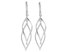 Load image into Gallery viewer, Silver Open Twisted Drop Earrings - Silvary 
